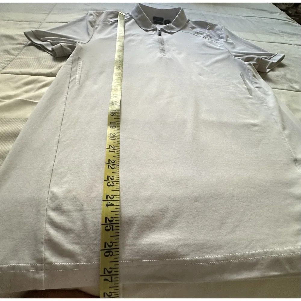 BOSS Athleisure Philix 1 polo shirt 1/4 Zip Light‎ Gray Medium READ